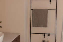 Echelle à serviettes en acier noir 180x55cm Estina - Metallbude