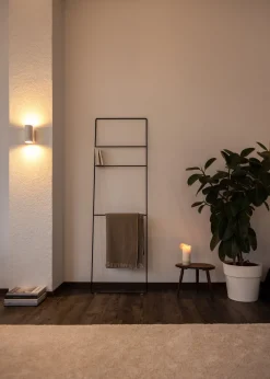 Echelle à serviettes en acier noir 180x55cm Estina - Metallbude