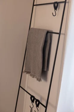 Echelle à serviettes en acier noir 180x55cm Estina - Metallbude