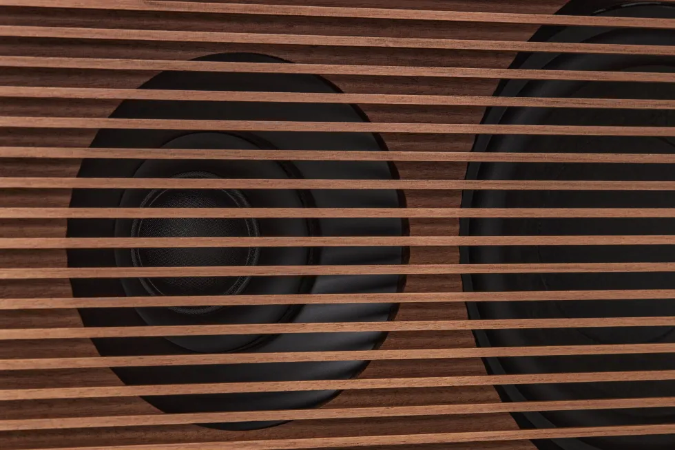 Enceinte en bois multiplis et noyer naturel 36x25x16cm PR Link - La Boite concept