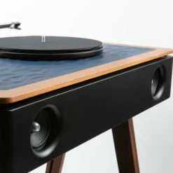 Enceinte en noyer et cuir édition limitée LX Platine SupaKitch - La Boite concept