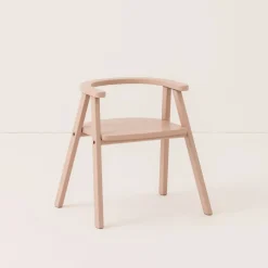 Ensemble bureau enfant avec 1 chaise en bois de hêtre massif rose blush Growing Green - Nobodinoz