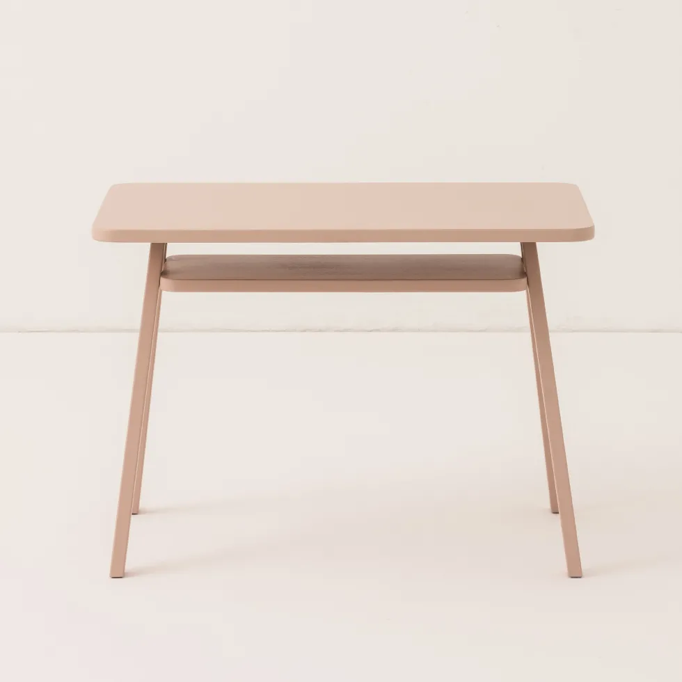 Ensemble bureau enfant avec 1 chaise en bois de hêtre massif rose blush Growing Green - Nobodinoz