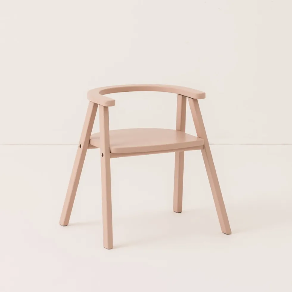 Ensemble bureau enfant avec 2 chaises en bois de hêtre massif rose blush Growing Green - Nobodinoz