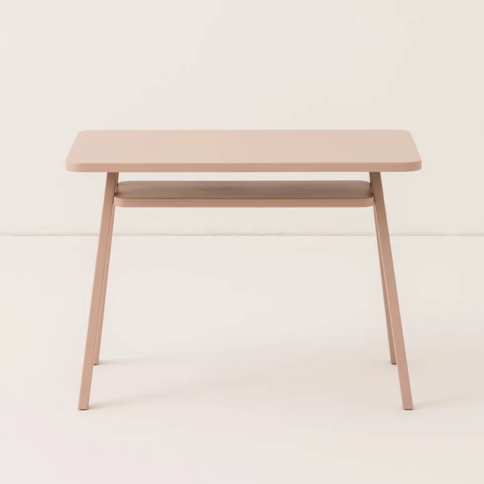 Ensemble bureau enfant avec 2 chaises en bois de hêtre massif rose blush Growing Green - Nobodinoz