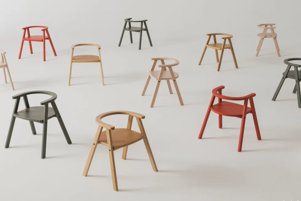 Ensemble bureau enfant avec 2 chaises en chêne massif Growing Green - Nobodinoz
