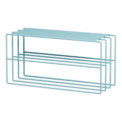Etagère à chaussures en acier bleu 80x30x41cm Neva - Metallbude