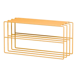 Etagère à chaussures en acier jaune 80x30x41cm Neva - Metallbude