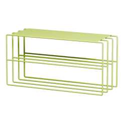 Etagère à chaussures en acier vert 80x30x41cm Neva - Metallbude