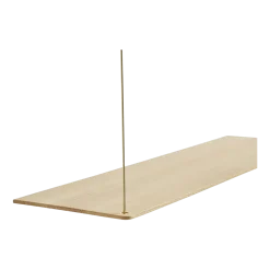 Etagère d'appoint en chêne naturel et ferrure en laiton 80cm Stedge - Woud