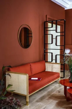 Etagère en bois noir Claustra - Red edition