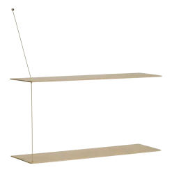 Etagère en chêne naturel et ferrure en laiton 60cm Stedge - Woud