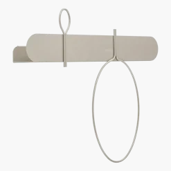 Etagère et porte-serviettes en métal beige Balloon 60 - Meme Design