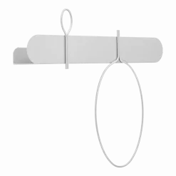 Etagère et porte-serviettes en métal blanche Balloon 60 - Meme Design