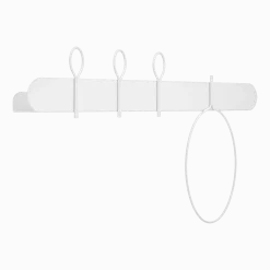 Etagère et porte-serviettes en métal blanche Balloon 90 - Meme Design