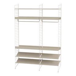 Etagère modulable en acier beige 140 x 200 x 30 cm Combinaison C - String furniture