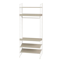 Etagère modulable en acier beige 80 x 200 x 30 cm Combinaison D - String furniture