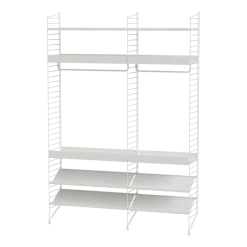 Etagère modulable en acier blanc 140 x 200 x 30 cm Combinaison C - String furniture