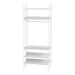 Etagère modulable en acier blanc 80 x 200 x 30 cm Combinaison D - String furniture