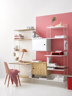 Etagère modulable en acier blanc 200 x 200 x 30 cm Combinaison P - String furniture