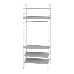 Etagère modulable en acier gris 80 x 200 x 30 cm Combinaison D - String furniture