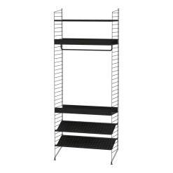 Etagère modulable en acier noir 80 x 200 x 30 cm Combinaison D - String furniture