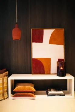 Etagère modulable enduit à la chaux blanc cassé 135x45cm Verona - Pomax