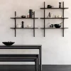 Etagère murale en acajou brun foncé finition vernie 100x35x126cm PI - Ethnicraft accessories