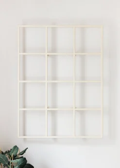 Etagère murale en acier beige cashew 29,9x20cm Rivo - Metallbude