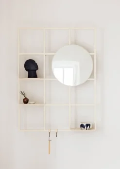 Etagère murale en acier beige cashew 29,9x20cm Rivo - Metallbude