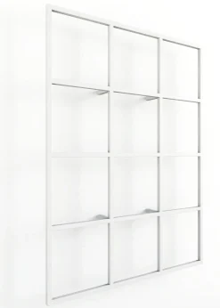 Etagère murale en acier blanc 29,9x20cm Rivo - Metallbude