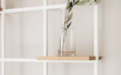Etagère murale en acier blanc 29,9x20cm Rivo - Metallbude