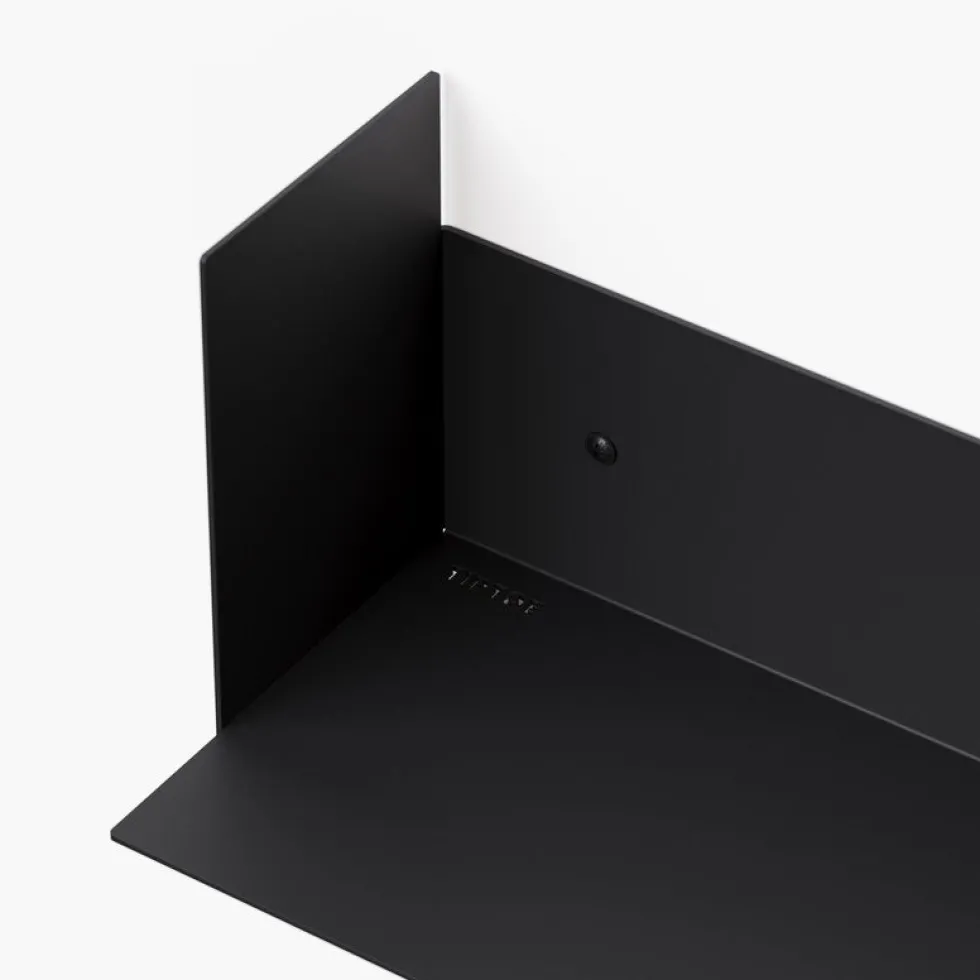 Etagère murale en acier noir graphite 45cm Pli - Tiptoe