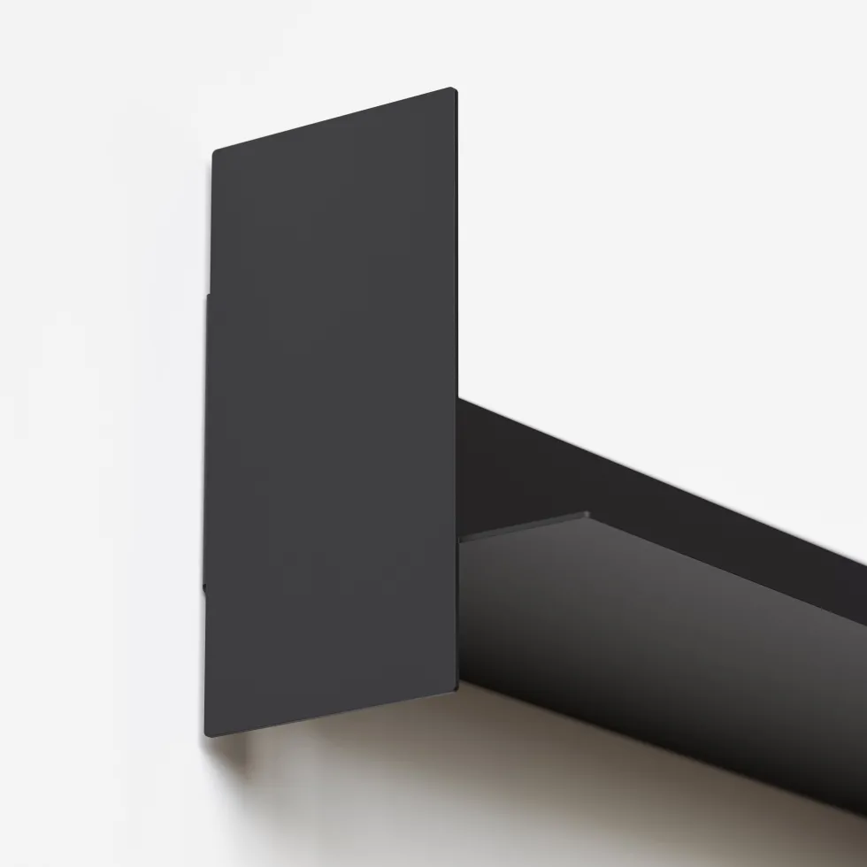 Etagère murale en acier noir graphite 45cm Pli - Tiptoe