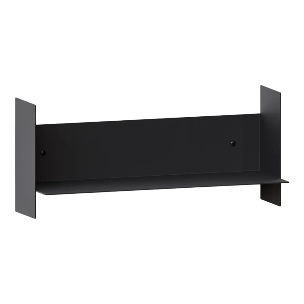 Etagère murale en acier noir graphite 45cm Pli - Tiptoe