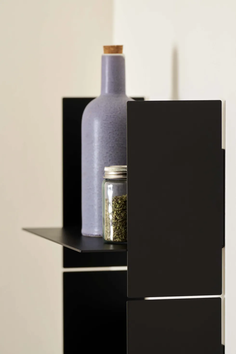 Etagère murale en acier noir graphite 45cm Pli - Tiptoe