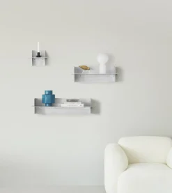 Etagère murale en aluminium brossé 60x20,4x20cm Alu - Normann Copenhagen