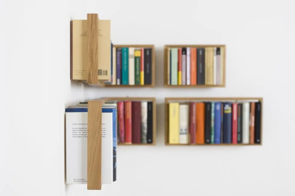 Etagère murale en bois de chêne naturel B-eck1 - Das kleine b