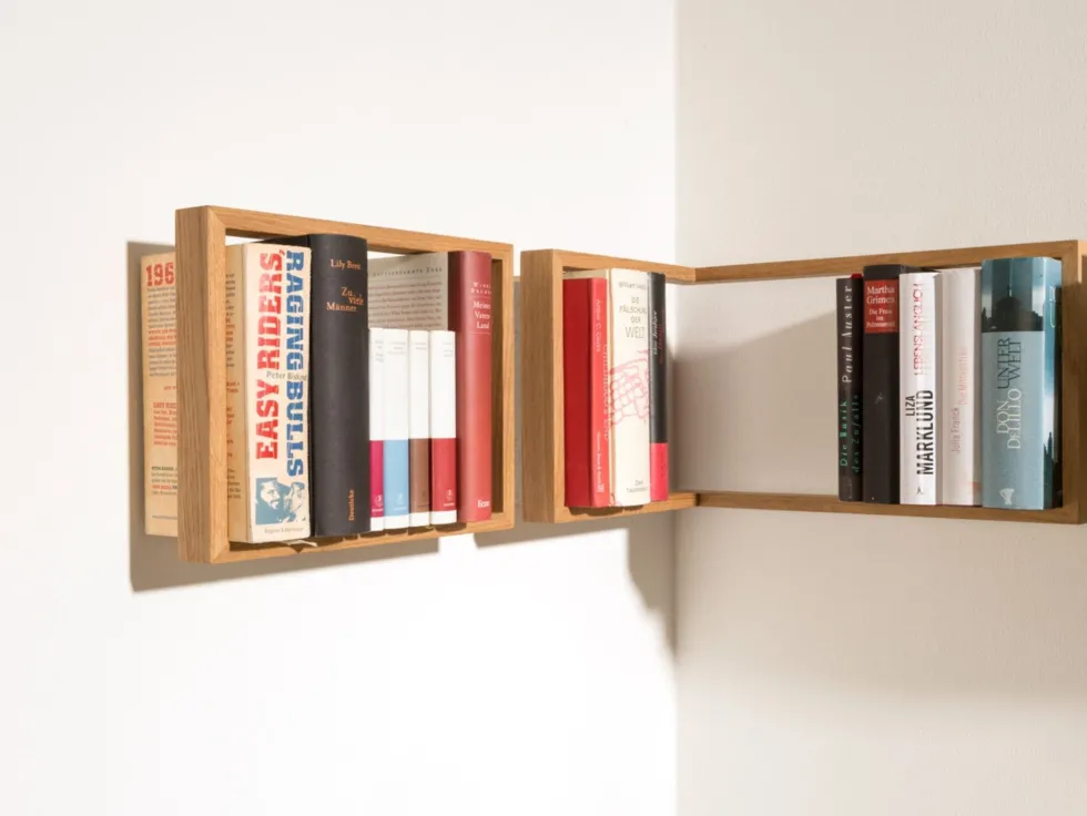 Etagère murale en bois de chêne naturel B-eck1 - Das kleine b