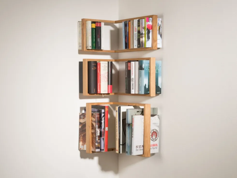 Etagère murale en bois de chêne naturel B-eck1 - Das kleine b