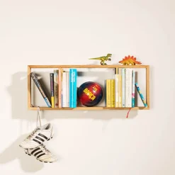 Etagère murale en bois de chêne naturel 22,3x69x9cm B3 - Das kleine b