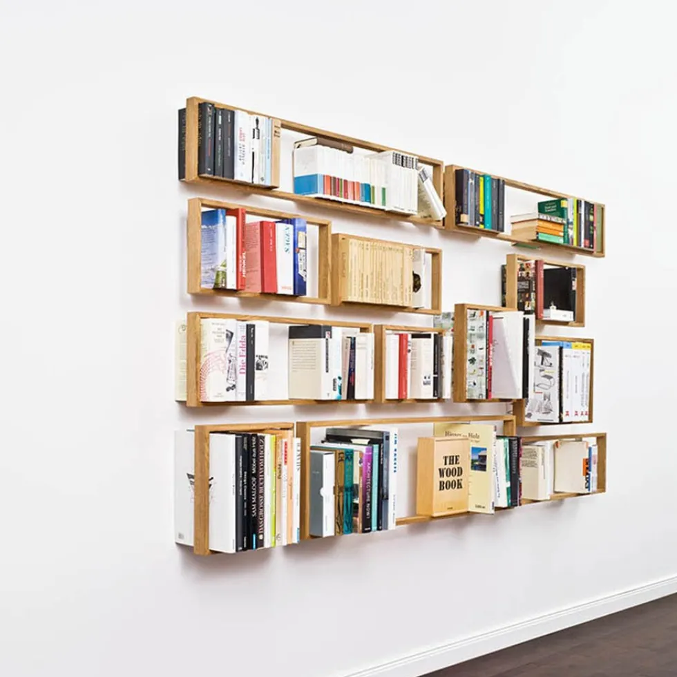 Etagère murale en bois de chêne naturel 22,3x69x9cm B3 - Das kleine b