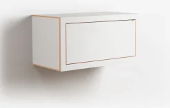 Etagère murale en bouleau teinté blanc 80x40x40cm Fläpps Box - Ambivalenz