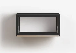 Etagère murale en bouleau teinté noir 80x40x40cm Fläpps Box - Ambivalenz