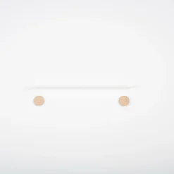 Etagère murale en chêne blanchi et acier blanc 60 cm - Gazzda