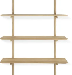Etagère murale en chêne massif avec finition huilée 100x35x126cm PI - Ethnicraft accessories