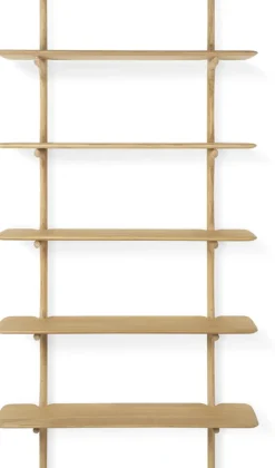 Etagère murale en chêne massif finition huilée 100x35x196cm PI - Ethnicraft accessories