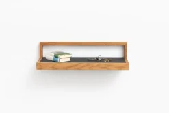 Etagère murale en chêne naturel et linoléum anthracite 60x23x15cm Buck - das kleine b