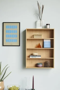 Etagère murale en chêne 3 tablettes 50 x 14 cm - Hübsch
