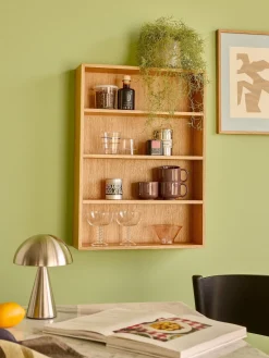 Etagère murale en chêne 3 tablettes 50 x 14 cm - Hübsch